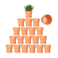 3 Inch Terracotta Pots with Saucer-20 Pack Succulent Cactus Plant Pots with Drainage Hole, Great for Plants Garden