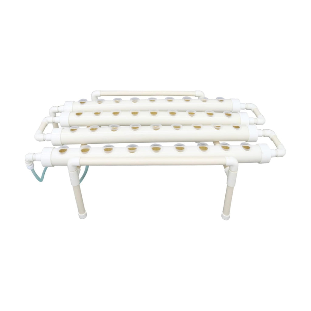 INTBUYING Hydroponics Growing System 36 Holes 4 Pipes 1 Layer Plant Site Grow Kit Horizontal with Water Pump, Nest