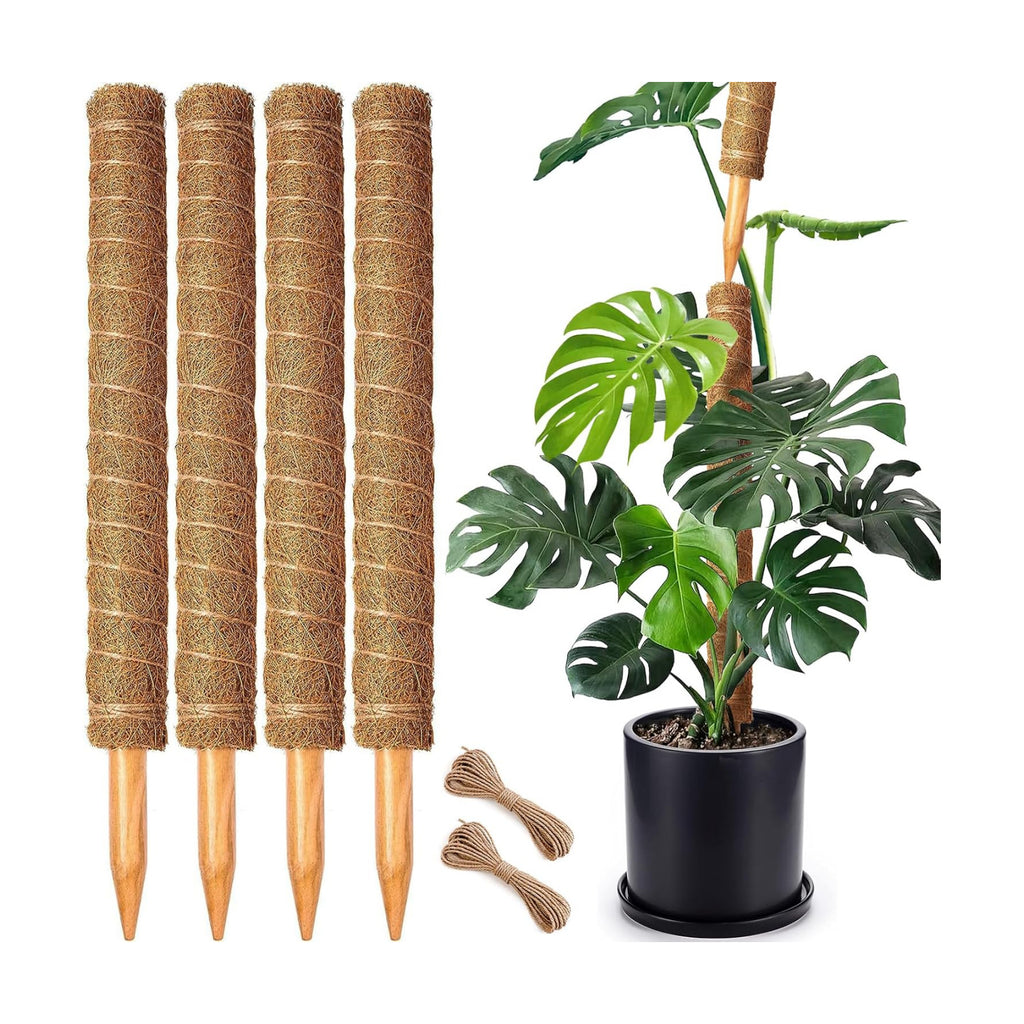 4 Pack 22 Inch Moss Poles, Stackable Moss Pole for Plants Monstera, 70 Inch Tall Moss Poles for Climbing Plants Indoor