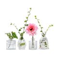 Glass Bud Vases Set of 4, Small Flower Vases for Wedding Centerpiece