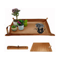 Plant Repotting Mat,Waterproof Leather Plant Transplanting Mats,Indoor Succulent Potting Mat for Change Soil and Watering,Portable Gardening Mats for Transplant and Mess Control (30" X 18",Brown)