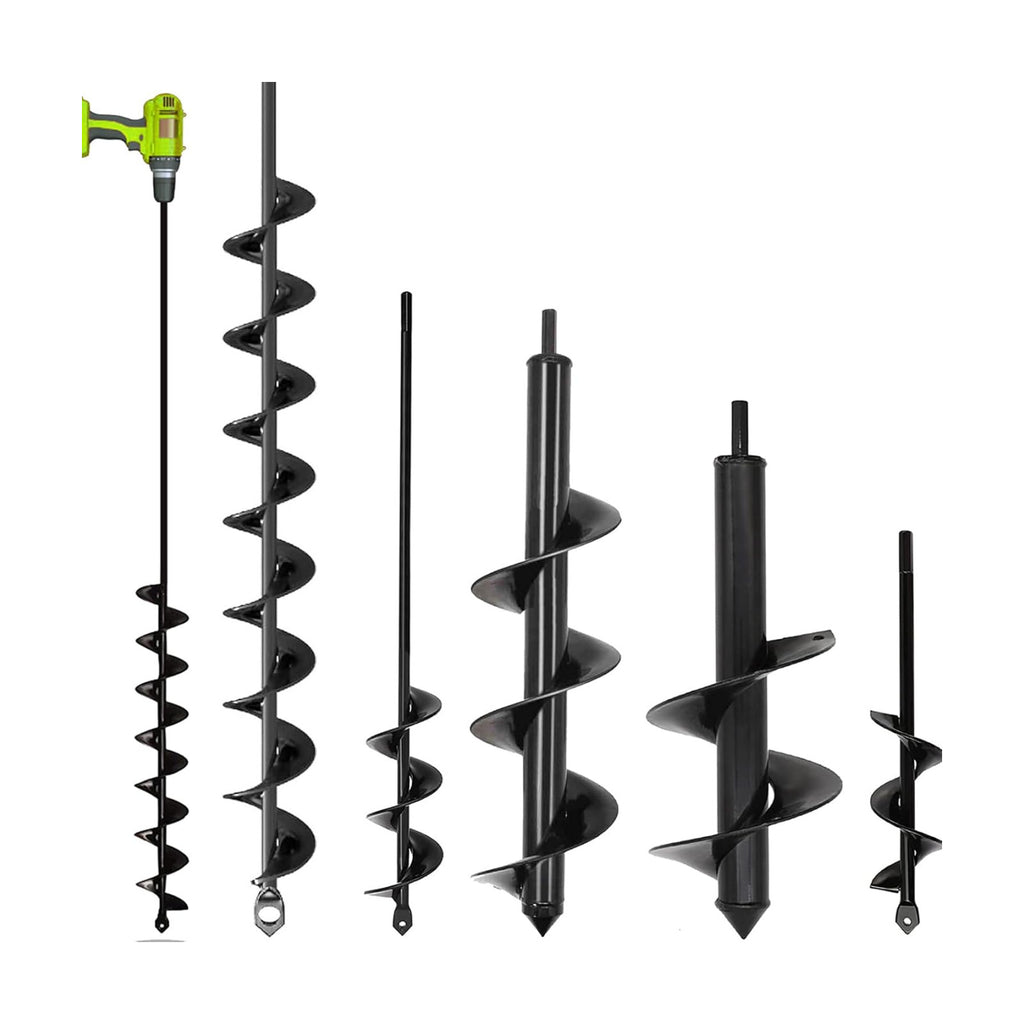 5 Set Auger Drill Bit for Planting,Heavy Duty Garden Auger Spiral Drill Bit Bulb Planter Tool for Planting Bedding