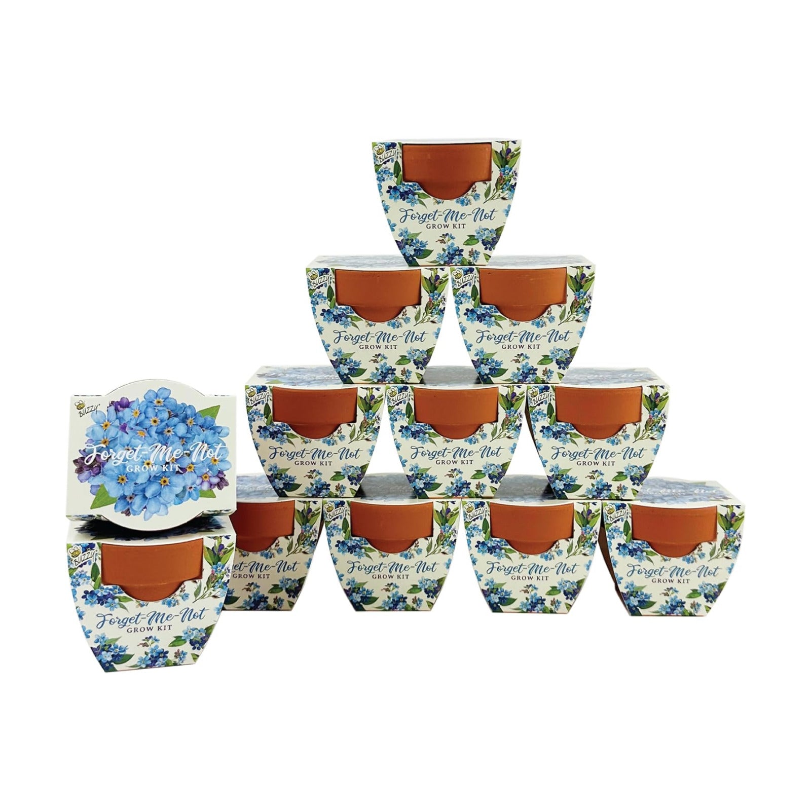 BUZZY Seeds Daydream Collection Mini Terracotta Grow Kit 12-Pack - Mini Terracotta Pot Grow Set - 100% Grow Guarantee