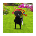Black Labrador Dog Planter Pots, Animal Shaped Flower Pot | Cute Plant Gift for Women and Pet Lovers, Indoor Outdoor