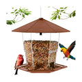 Jealoeur Hanging Bird Feeder for Outdoors - Wild Bird Seed, Brown