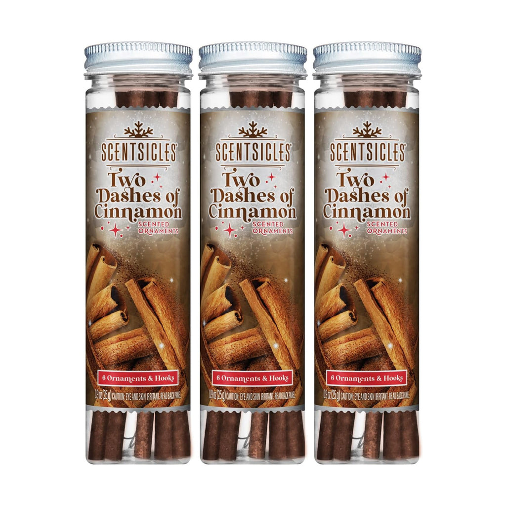 Scentsicles Two Dashes of Cinnamon Scented Christmas Ornaments 3 Pack
