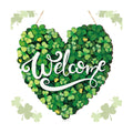 Boao St. Patrick's Day Shamrock Sign Wooden Hanging Decor with Bow