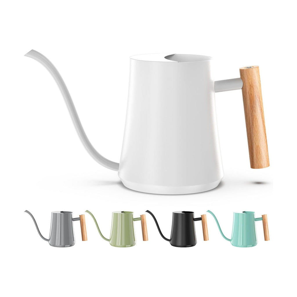 Green Moon 1L/35oz Metal Watering Can Indoor with Long Spout, White