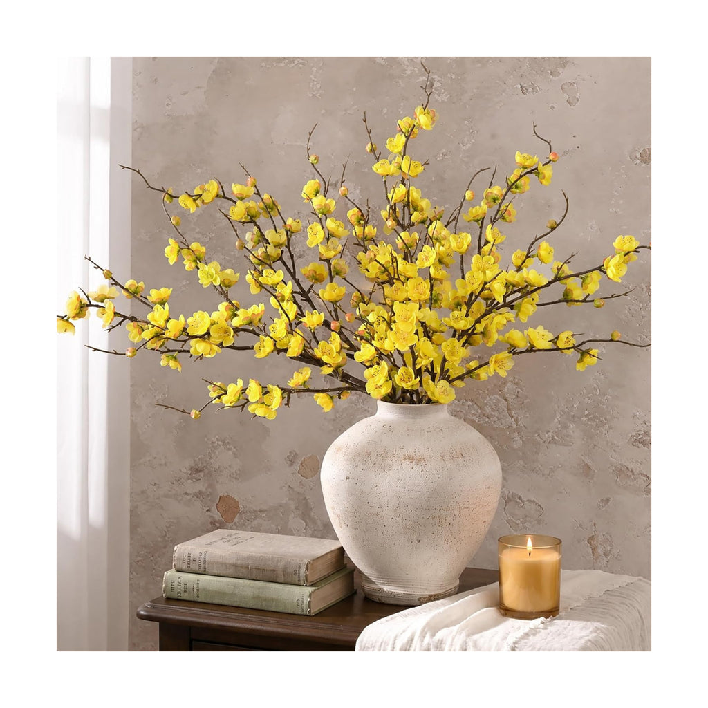 36'' Cherry Blossom Decor, 4 Pcs Long Stem Artificial Flowers for Tall Vase