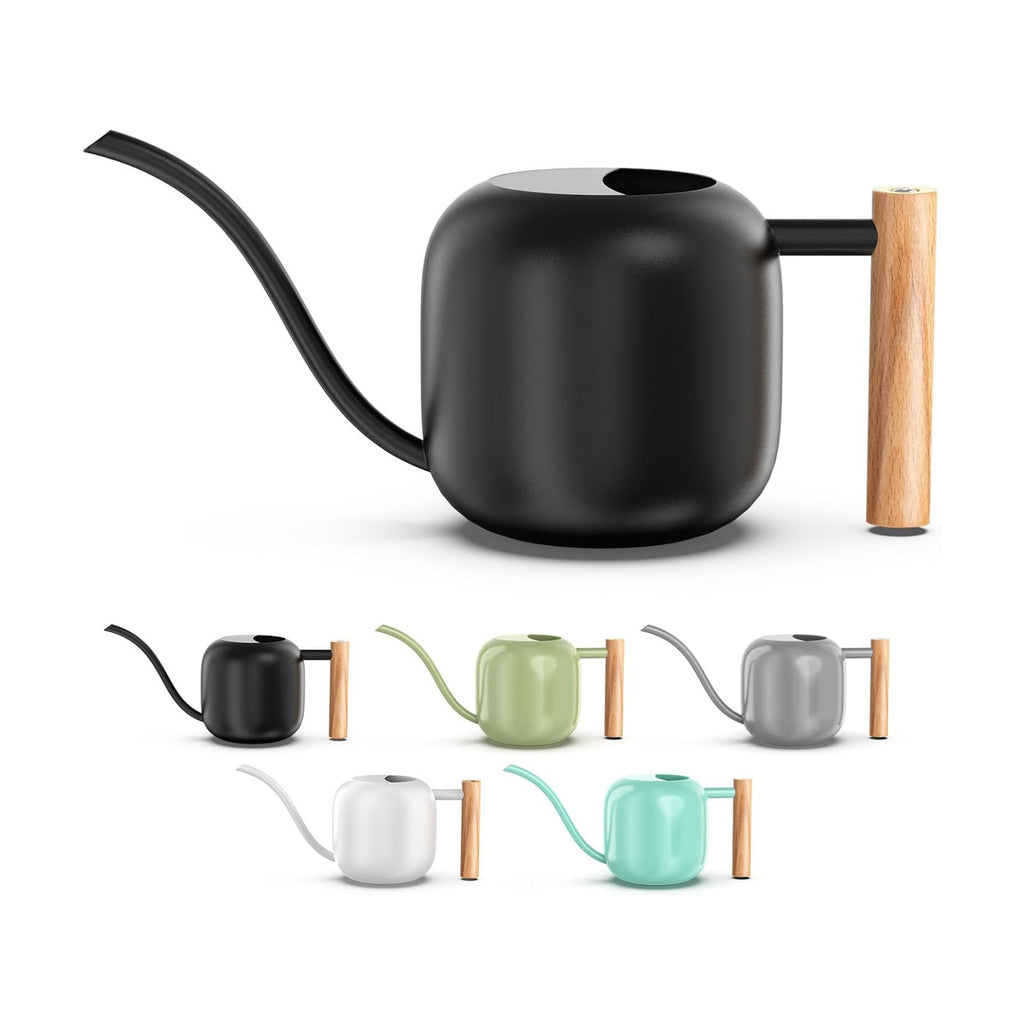 Green Moon 1.2L/41oz Metal Metal Watering Can with Long Spout, Black