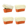 4 Pcs Rectangular Planter Box Cover Freeze Protection, Flower Box Covers Winter Frost Blanket with Drawstring for