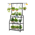 Simple Trending Plant Stand Indoor Outdoor, Heavy Duty Metal 3 Tiered Hanging Plant Shelf for Multiple Flower Planter