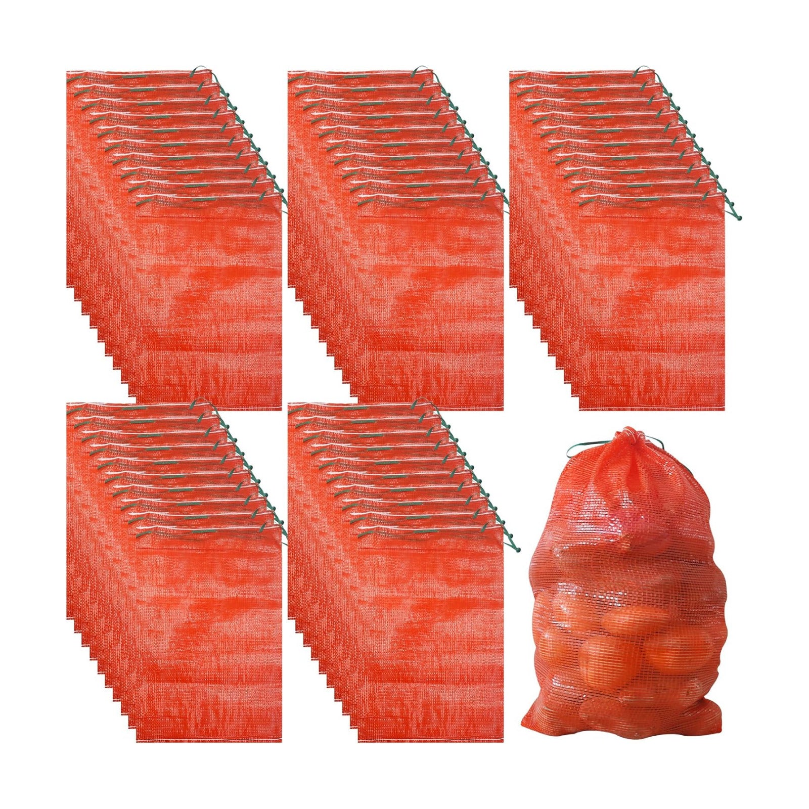 50 Pack 36lb Mesh Onion Bags Reusable Produce Storage Fruit Vegetable Storage Bags with Drawstring for Onions Potatoes