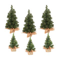 Tabletop Mini Christmas Tree, 7.87" / 11.81" Artificial Christmas Tree Xmas Miniature Pine Christmas Tree Perfect for Christmas Decorations, Home, Kitchen, Dining Table (6 PCS)