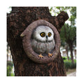 Owl Tree Hugger Whimsical Tree Sculpture Garden Statues Outdoor Tree Face Decor Garden Peeker Yard Art Decorations (Singel Owl)