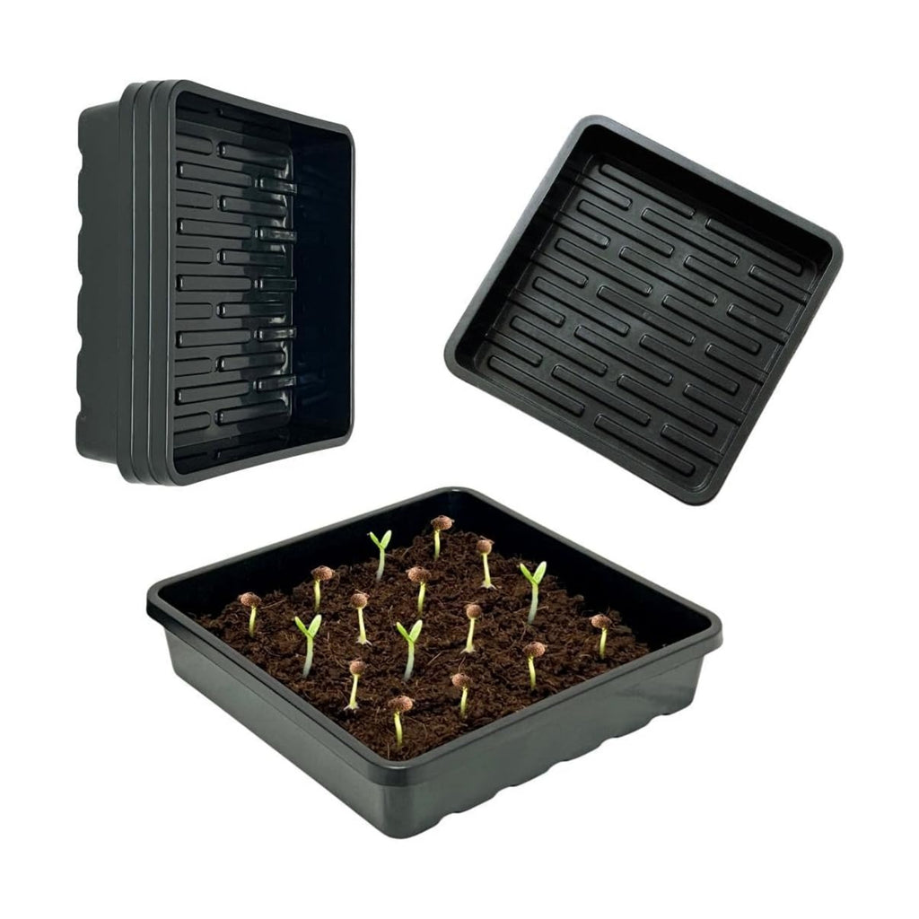 BeGrit 1010 Growing Trays Extra Strength Seed Tray 10" x 10" Without Drain Holes for Seedling Starter Microgreens