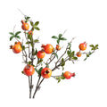 Forlaoers 2pcs Pomegranate Tall Orange Artificial Flowers Faux Holly Berry Fall Stems Branches Fake Fruit for Christmas Tree Filler Home Living Room Vase Table Decorations Centerpieces
