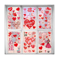 Valentine's Day Hearts Window Clings for Glass Window 7 Sheets 127 Pcs Happy Valentines Day Heart Window Stickers Decals Decorations Party Supplies for Wedding Anniversary Valentines