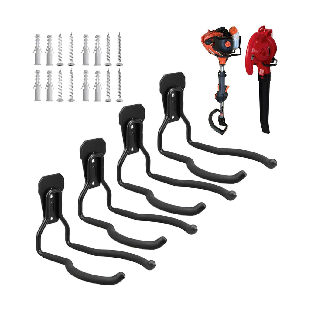 Garden Power Tool Hanger, Garage Wall Hooks, Weedeater Rack, String Trimmer Hanger, Utility Hooks for Garage Tool