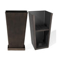 LA JOLIE MUSE Tall Outdoor Planters Set of 2, 20 Inch Large Tapered Planter | Tall Planters with Shelf Insert, Large