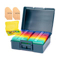 Dark Green Seed Packets Storage Organizer For Gargen Planting，16pcs 4×6 inch Colorful Seed Boxes With 16 pcs seed bags