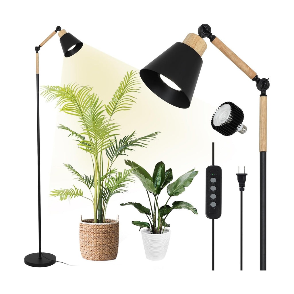 HMVPL Grow Lights for Indoor Plants Full Spectrum, Plant Lights for Indoor Growing with 20W COB Grow Light Blub