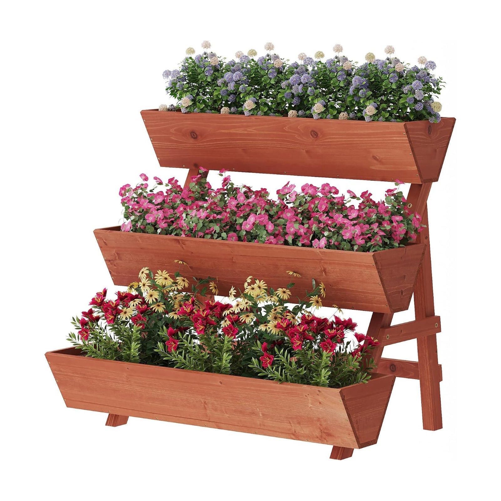 viewcare Raised Garden Bed, 3 Tier Vertical Garden Planter for Indoor & Outdoor, Raised Planter Box with Legs, Garden