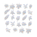 78PCS Leaf Reusable Window Decals Window Clings Anti Collision Window Decals to Save Birds from Window Collisions Non Adhesive Prismatic Vinyl Window Clings Rainbow Stickers