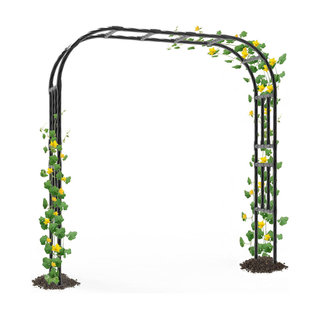 BUKLIYN Garden Arch Trellis - Garden Arch Size: 98.5in(L) * 94.5in(H) | Garden Trellis for Climbing Plants Outdoor
