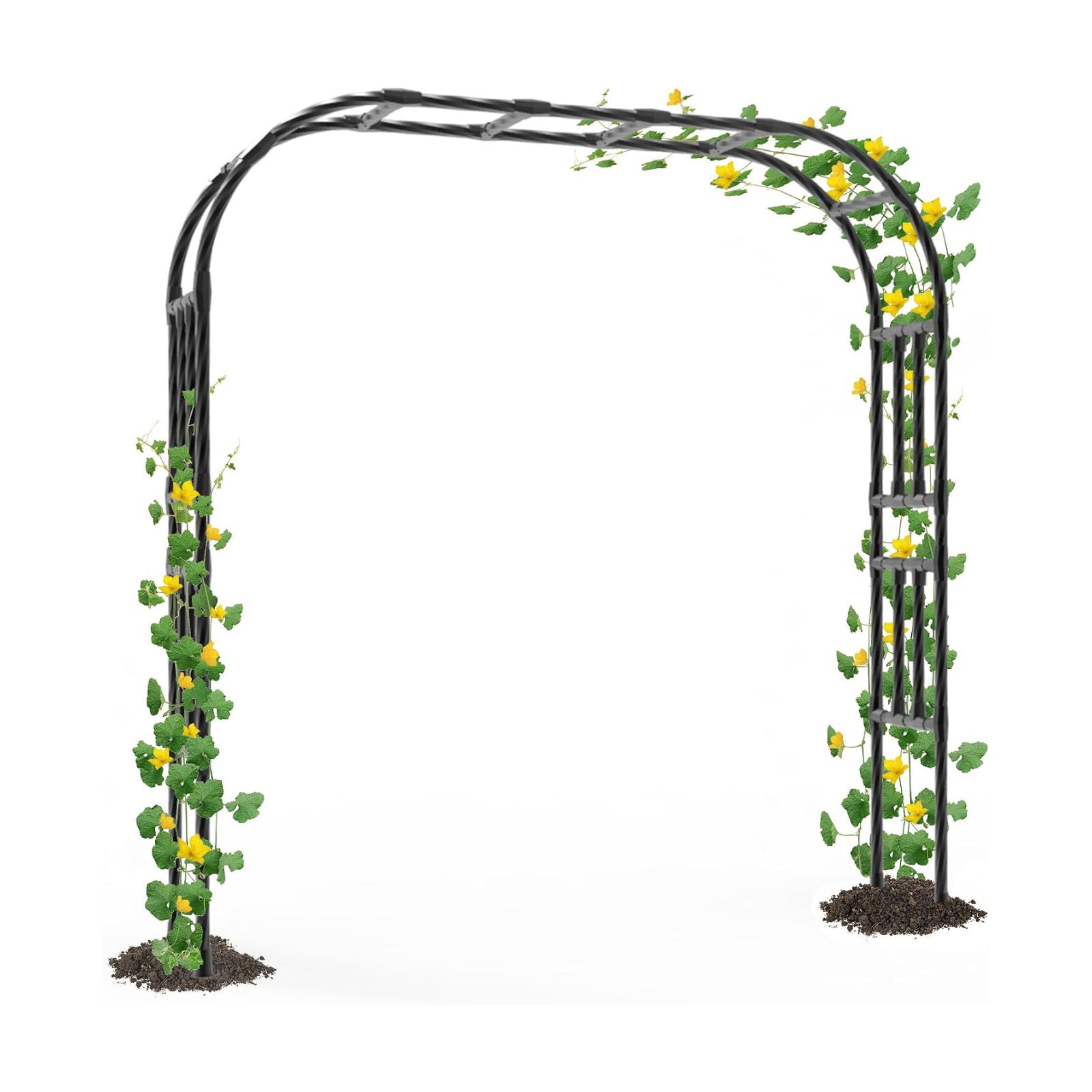 BUKLIYN Garden Arch Trellis - Garden Arch Size: 98.5in(L) * 94.5in(H) | Garden Trellis for Climbing Plants Outdoor