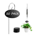 Vcekract 50 Pack Acrylic Plant Labels Stakes with Pen for Garden Plants | Waterproof reusable acrylic plant markers
