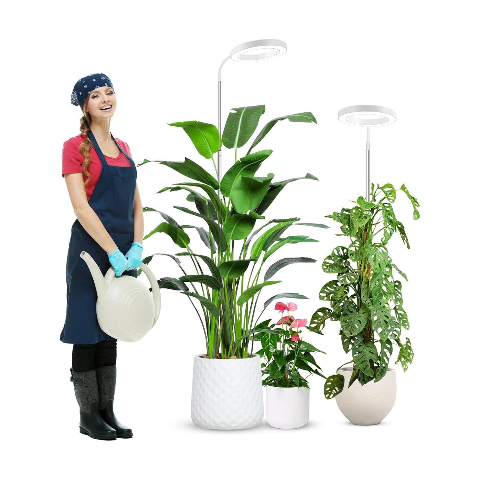 Grow Lights for Indoor Plants Full Spectrum, 80 LEDs Grow Light | 65in Plant Lights for Indoor Growing with