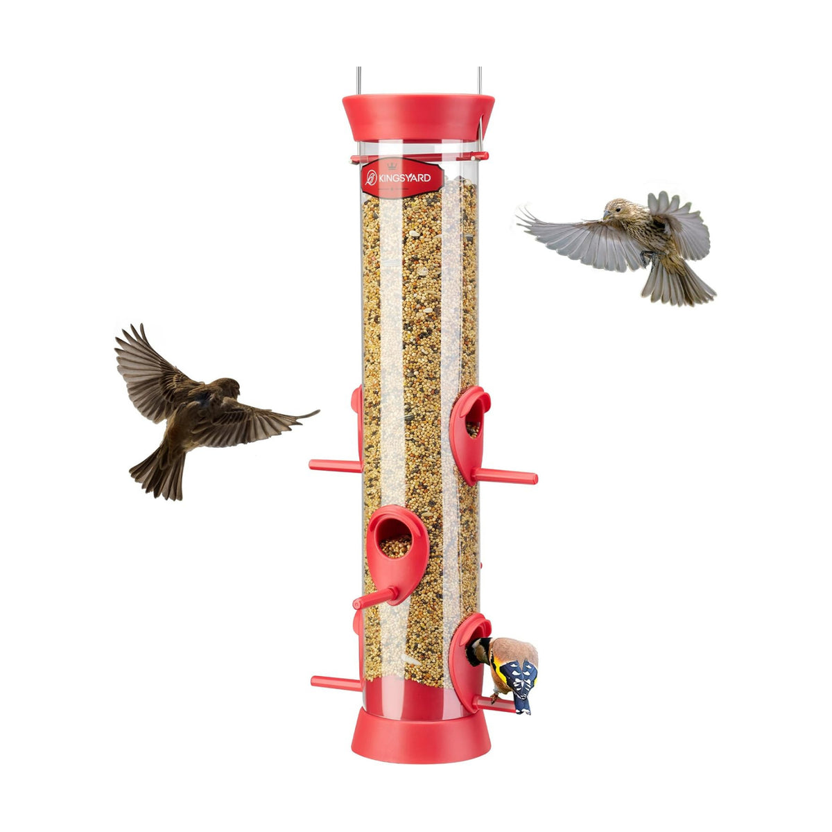Kingsyard Tube Bird Feeder for Outdoors Hanging