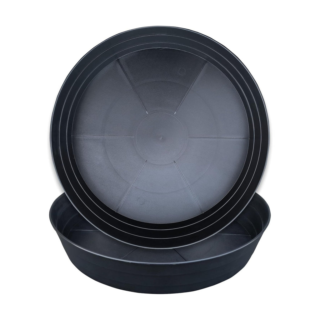 LWALRS Plant Saucer 14 Inch 2 Pack 10 12 14 16 18 20 25, Plastic Plant Trays for Pots，Extra-Deep Plant Water Dray Tray