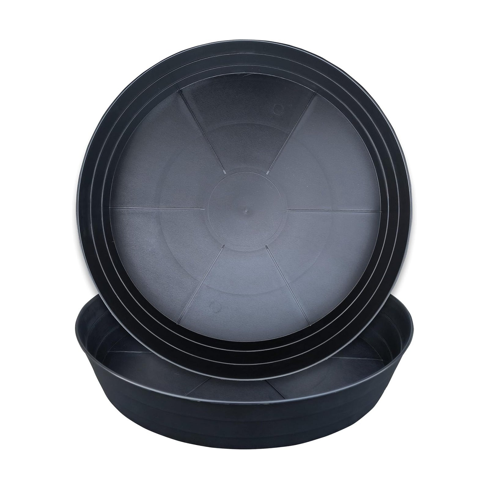 LWALRS Plant Saucer 14 Inch 2 Pack 10 12 14 16 18 20 25, Plastic Plant Trays for Pots，Extra-Deep Plant Water Dray Tray