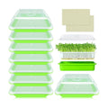 8 Pack Seed Sprouter Trays with Lids- Soil-Free Cultivation Germination Tray, BPA Free Micro Greens Growing Trays Seed