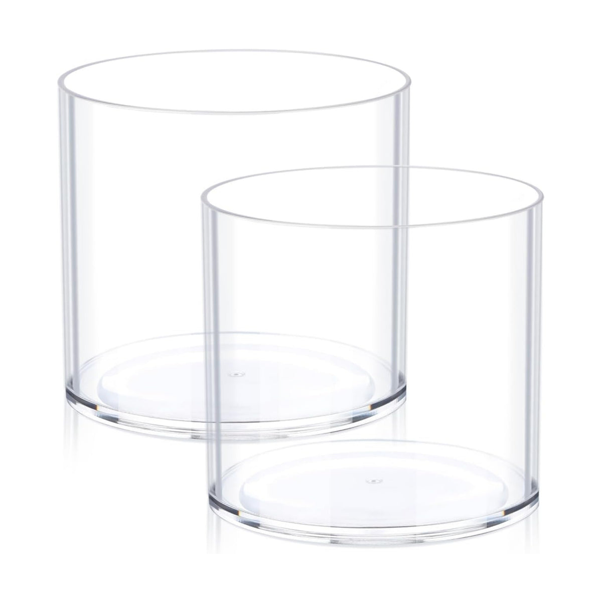 JYPS Clear Plastic Flower Vase Centerpiece Set