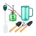 Set of 7 6.3'' Vintage Glass Plant Mister Modern 1.2l Long Spout Watering Can Squeeze Bottle Soil Moisture Meter 3 Pcs