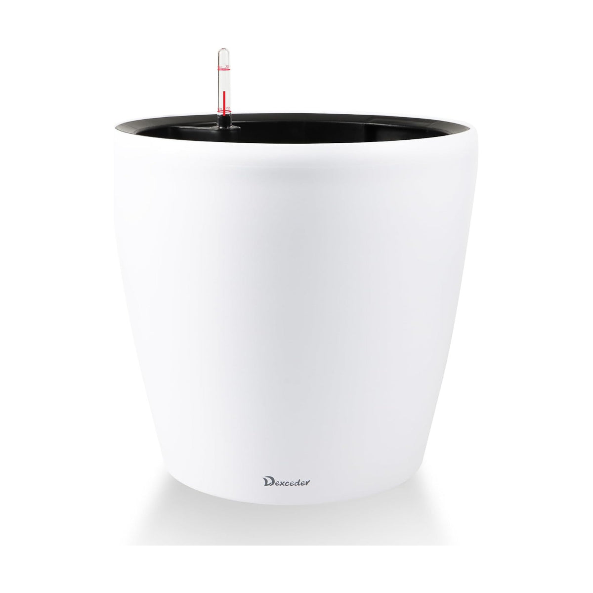 Dexceder 13x12 Self Watering Planter with Wheels (White Matte)