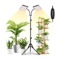 LBW Grow Lights for Indoor Plants, 428 LEDs Full Spectrum Plant Light | 2-Head Grow Lamp, 3/6/12H Timer, 6 Brightness