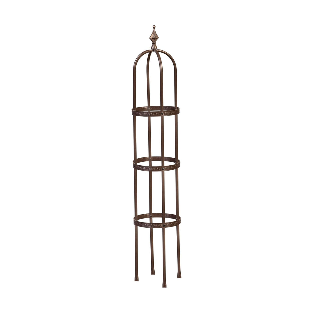 Evergreen 5 ft Garden Trellis for Climbing Plants Vines, Jasmine & Flowers, Rustproof Metal Obelisk Trellises, Outdoor