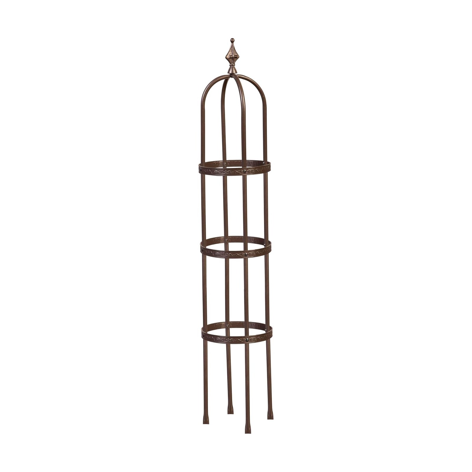 Evergreen 5 ft Garden Trellis for Climbing Plants Vines, Jasmine & Flowers, Rustproof Metal Obelisk Trellises, Outdoor
