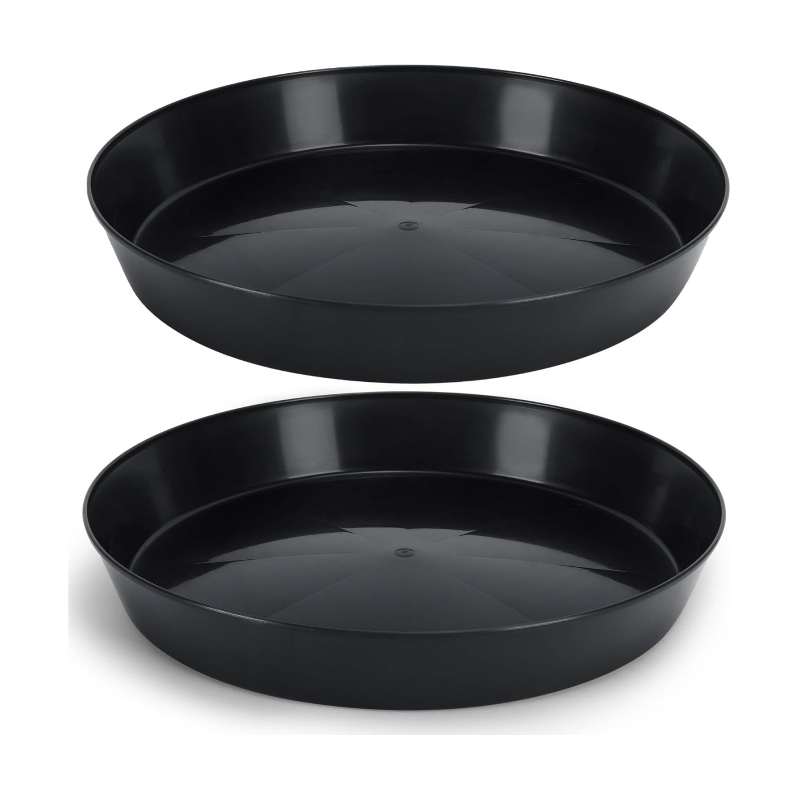 18 Inch (16.3 Inch Base), Black | Case of 2, Plant Saucer