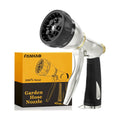 FANHAO Metal Garden Hose Nozzle Heavy Duty, 8 Spray Patterns, High Pressure | Rustproof Leak Proof, Comfortable