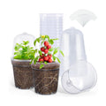 homenote 5 Inch Clear Nursery Pots with Humidity Domes and Labels (15 Pcs)