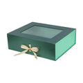 Extra Large Green Gift Box for Presents with Ribbon 19x16x6 Inches Clear Gift Box with Window Magnetic Closure Gift Boxes with Lids