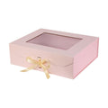 Extra Large Pink Gift Box for Presents with Ribbon 19x16x6 Inches Clear Gift Box with Window Magnetic Closure Gift Boxes with Lids