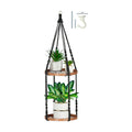 2 Tier Macrame Plant Hanger, Hanging Plant Shelf (12") | Plant Hanger Indoor, Hanging Planter, Hanging Planter Shelf