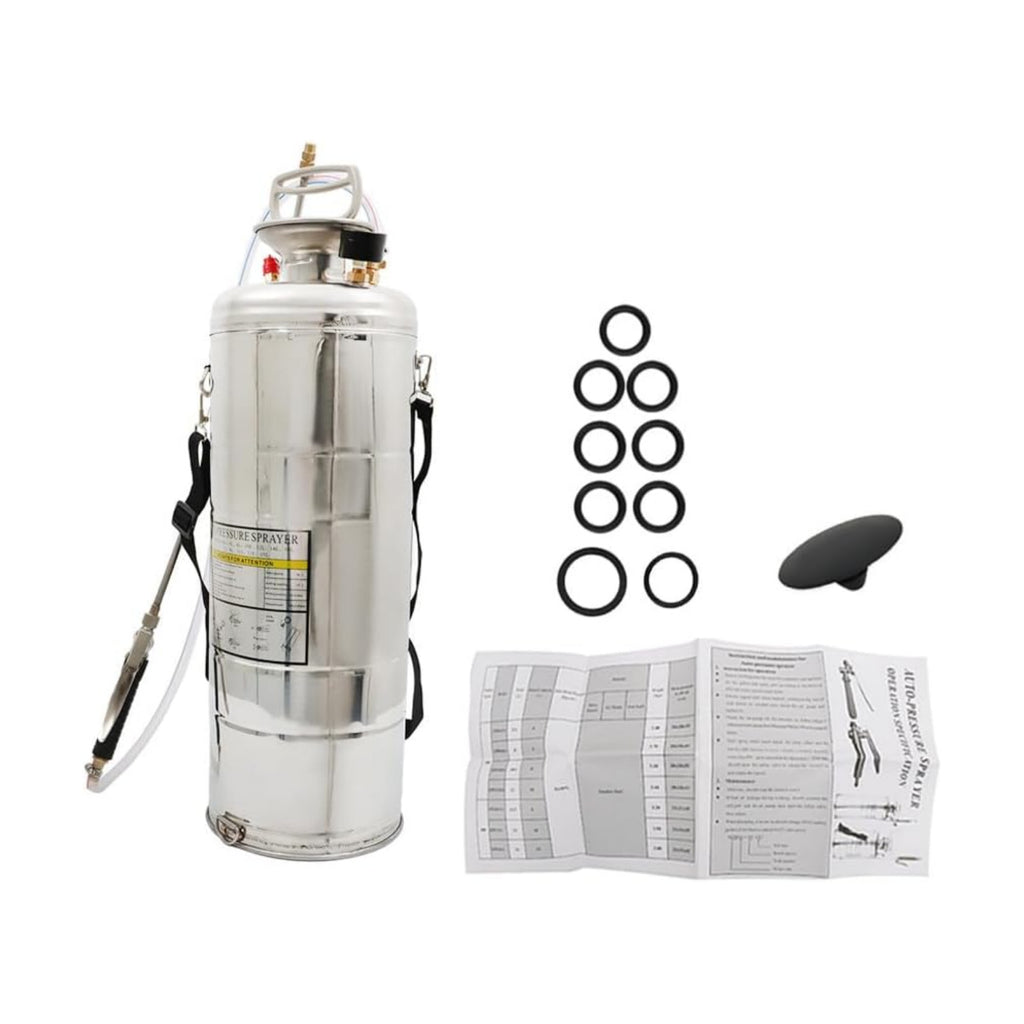 Heavy Duty Stainless Steel Sprayer, 3 Gallon Pump Sprayer, 12L Stainless Hand Pump Sprayer for Lawn, Garden Watering