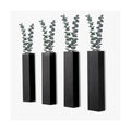4PCS Black Wall Planters Modern Farmhouse Indoor Decor | Wood Wall Decor, Hanging Planter, For Living Room & Bathroom